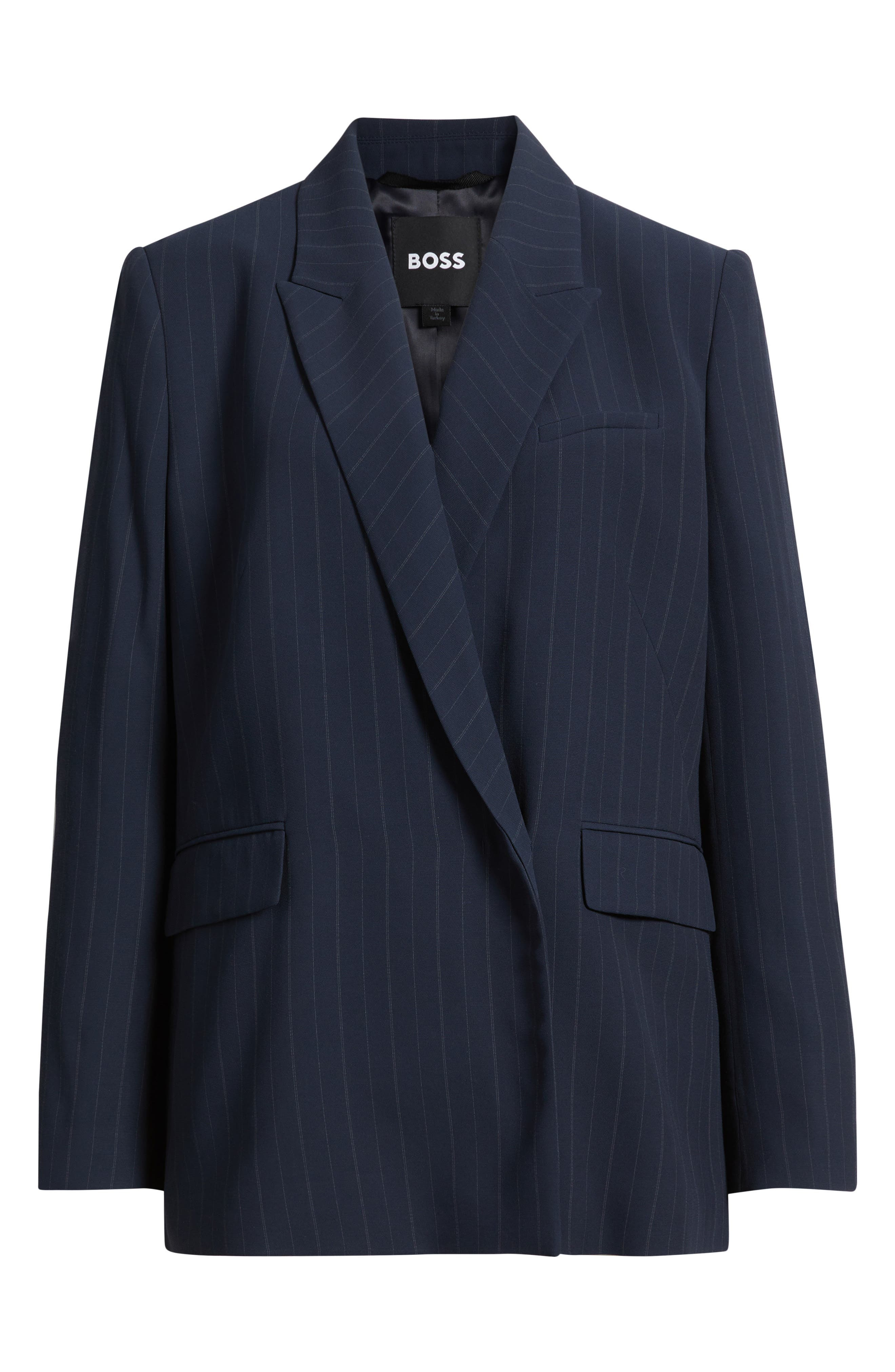 BOSS Janka Pinstripe Blazer in Sky Captain Pinstripe at Nordstrom - 6