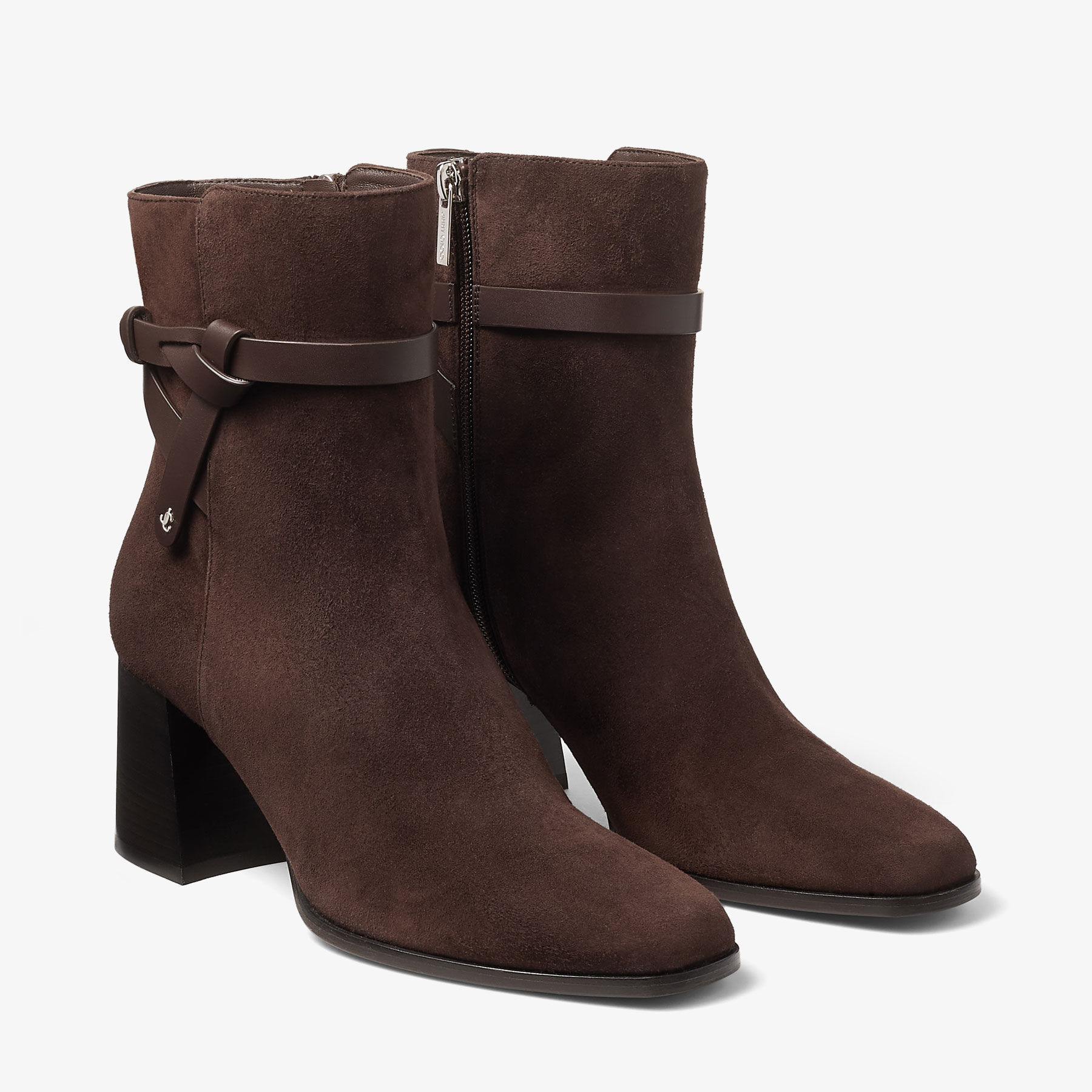 Lawton Ankle Boot 65
Chocolate Suede and Calf Leather Ankle Boots - 2