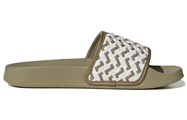 (WMNS) adidas Originals Adilette Lite Slides 'Olive Strata White' FZ5592 - 3