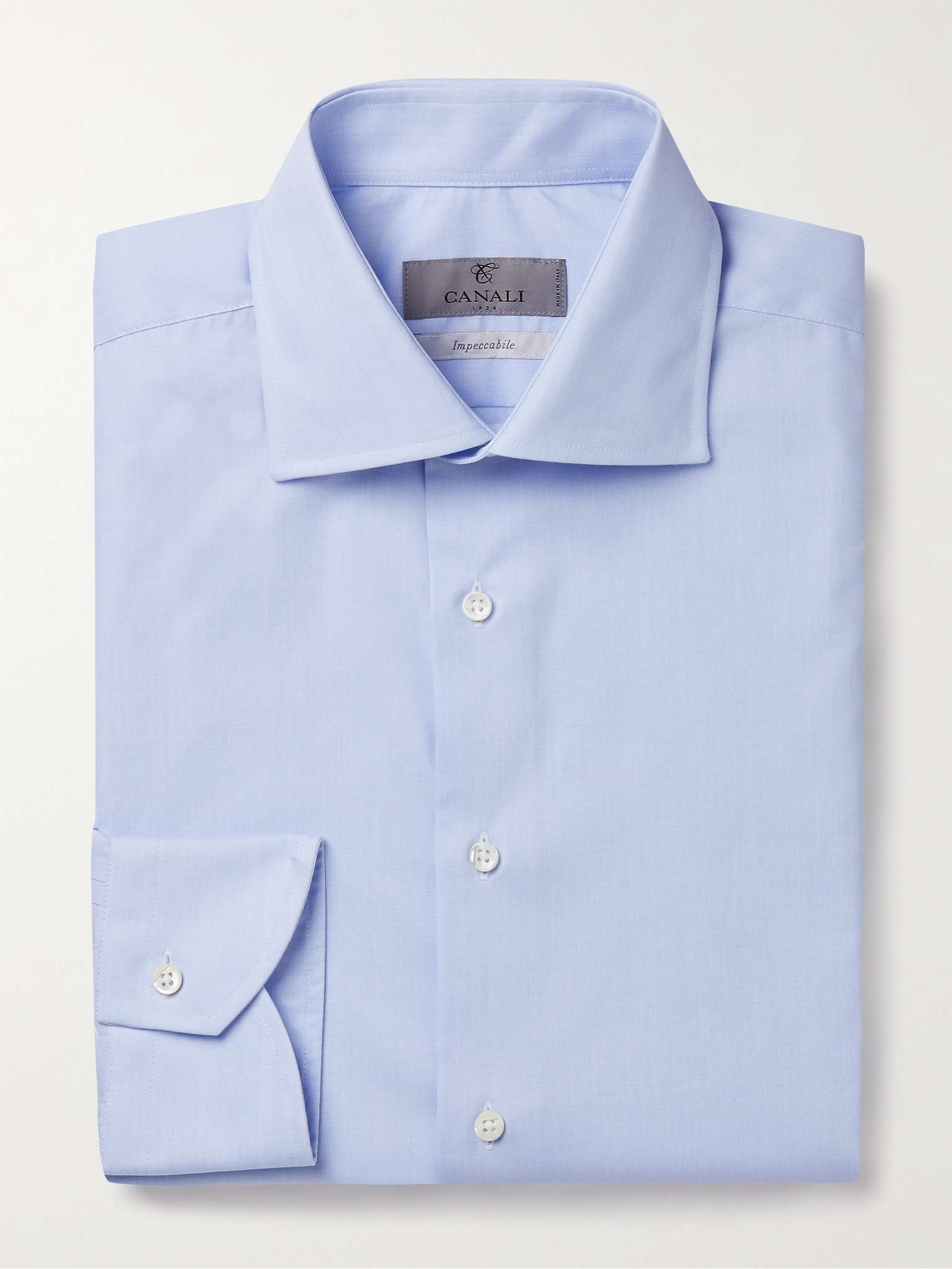 Cutaway-Collar Cotton Shirt - 1