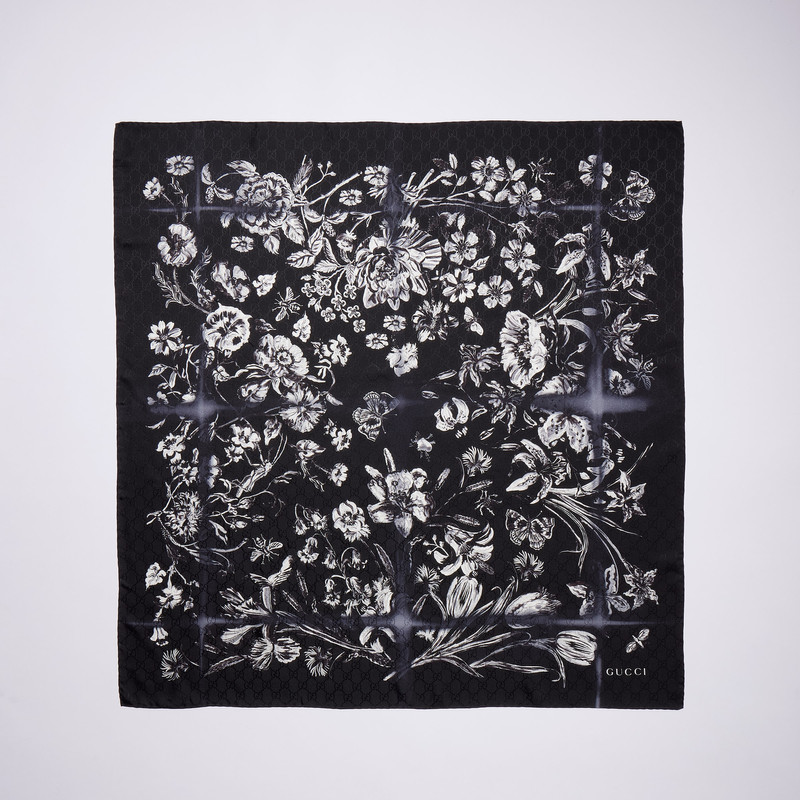 Printed silk jacquard carré 3