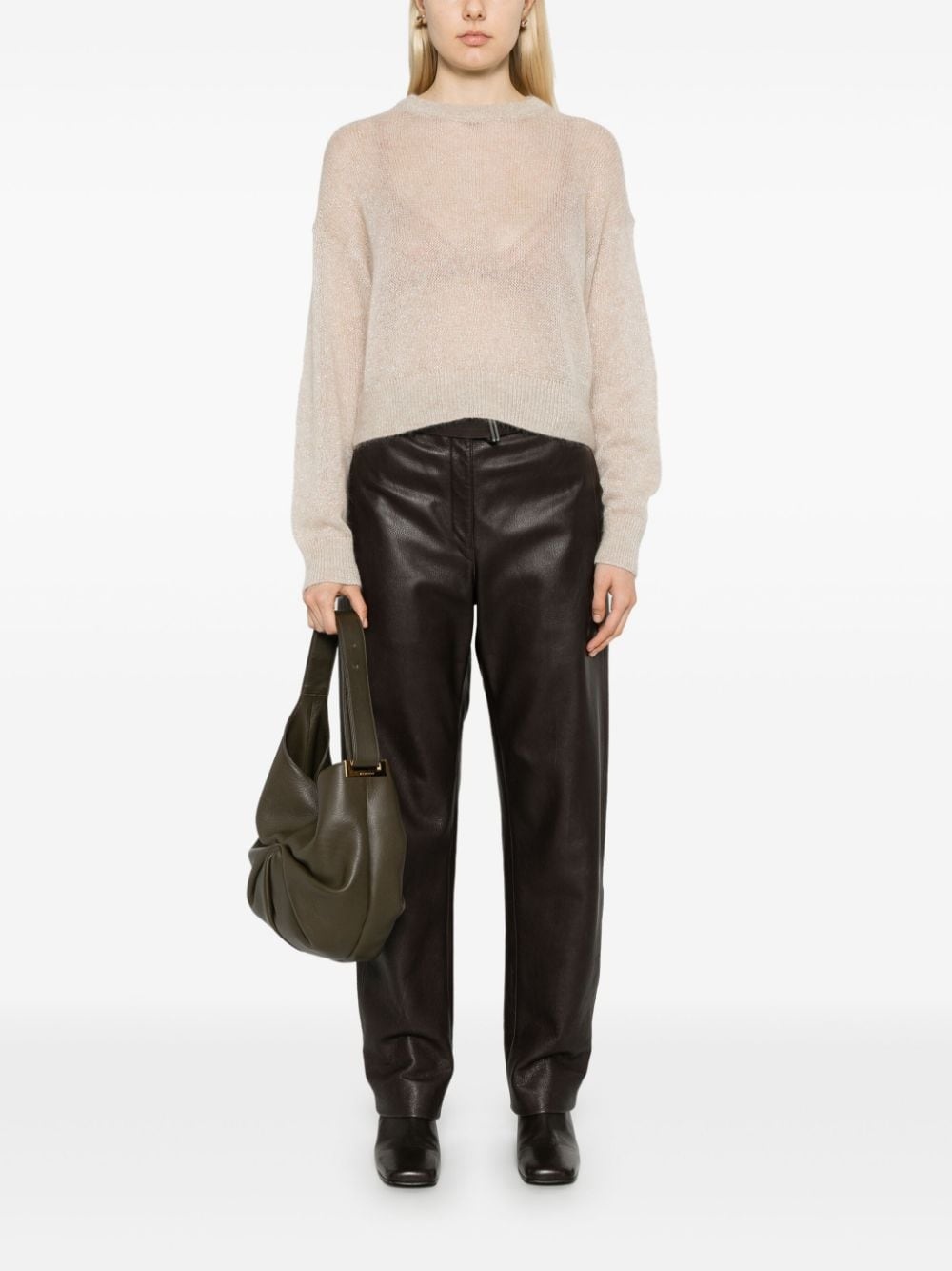 metallic-thread sweater - 2