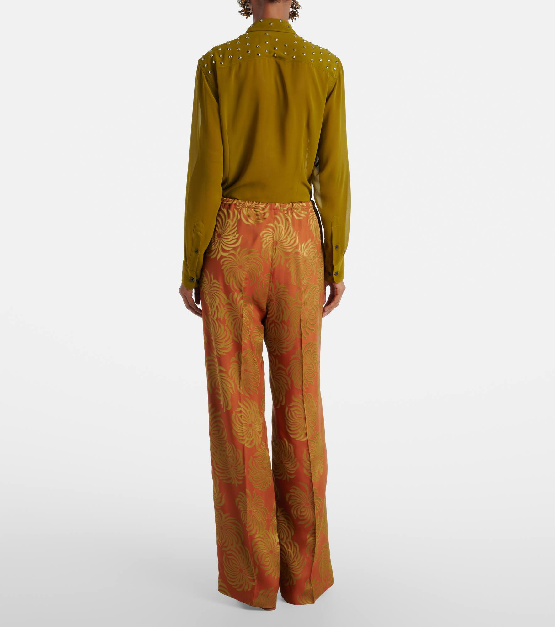 Printed wide-leg pants - 3