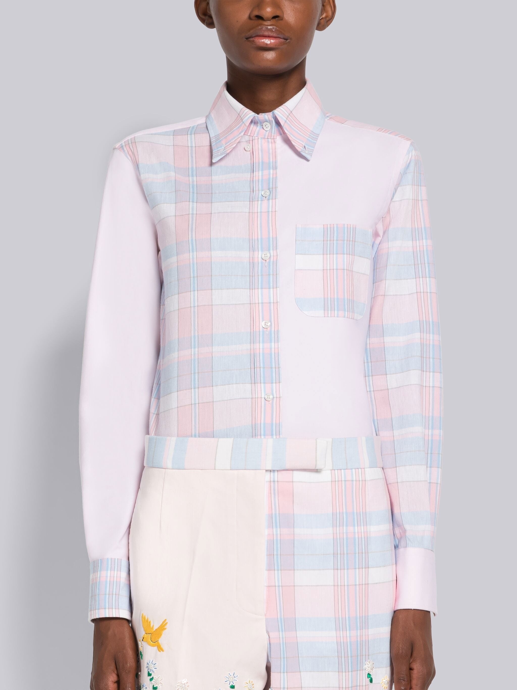 Fun-Mix Madras Oxford Point Collar Shirt - 1