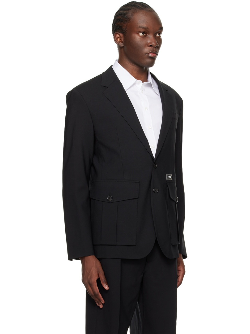 Black Utility Blazer - 2