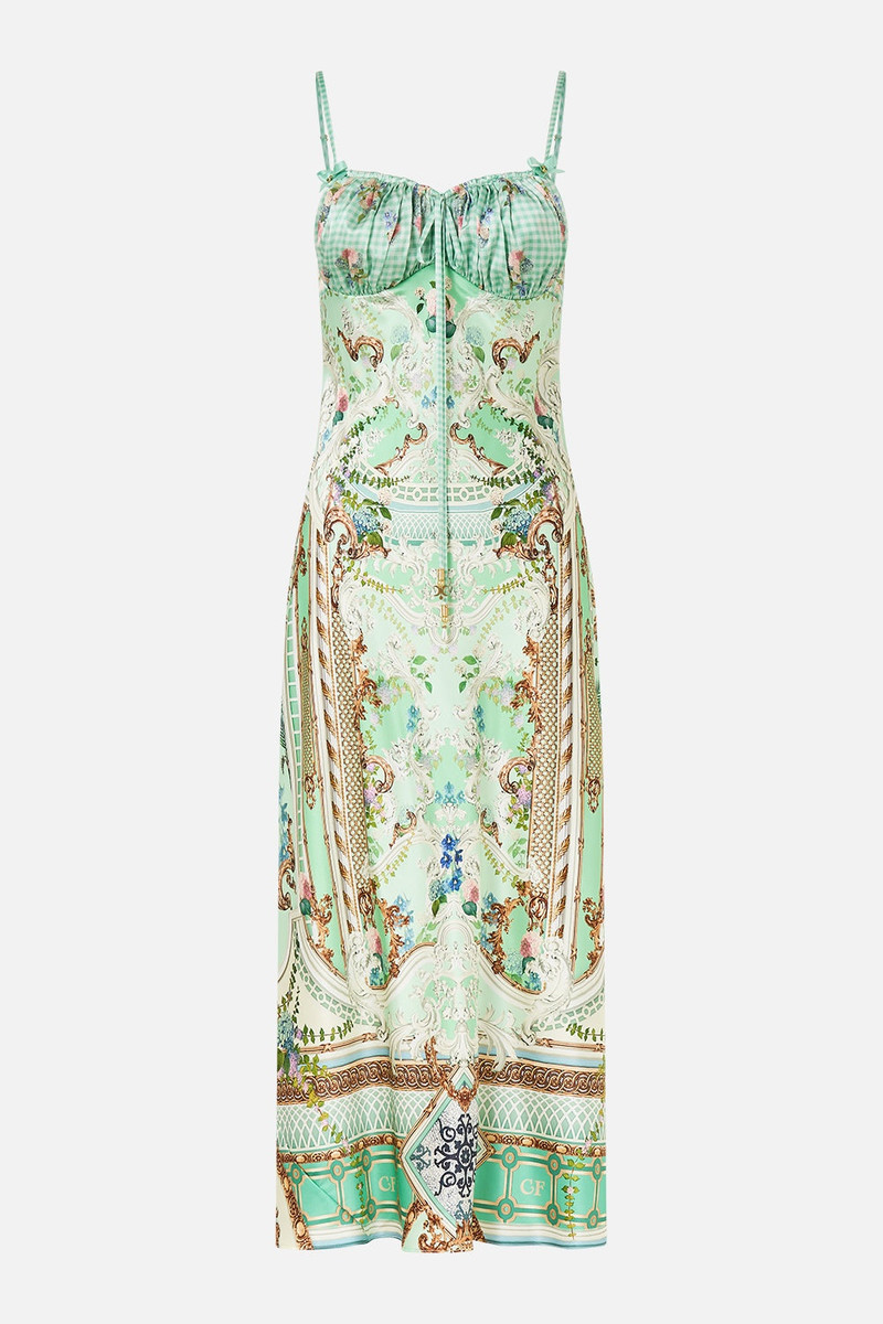 GATHERED BODICE BIAS DRESS - 1