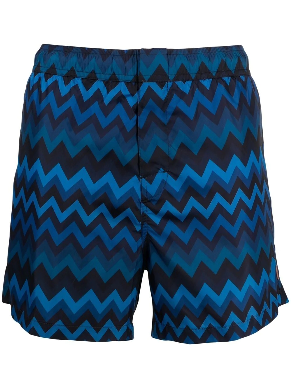 zigzag-print swim shorts - 1