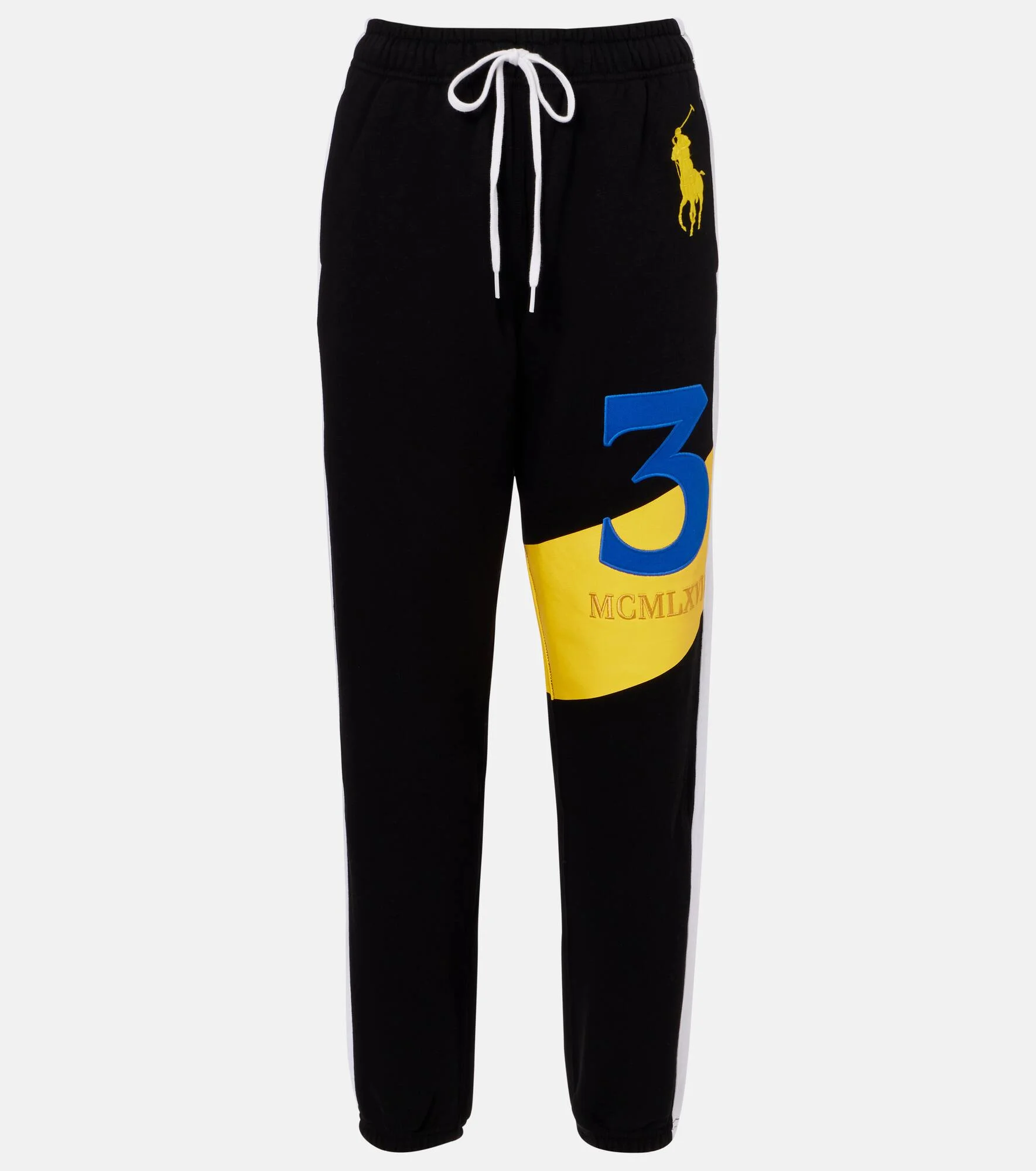 Logo cotton-blend fleece sweatpants - 1