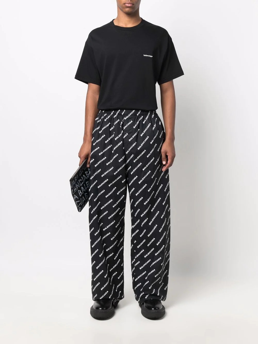 logo print pyjama trousers - 2