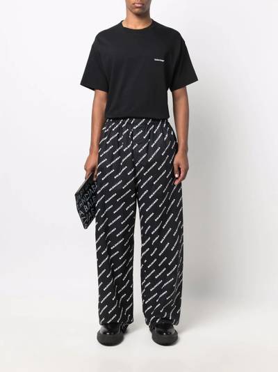 BALENCIAGA logo print pyjama trousers outlook