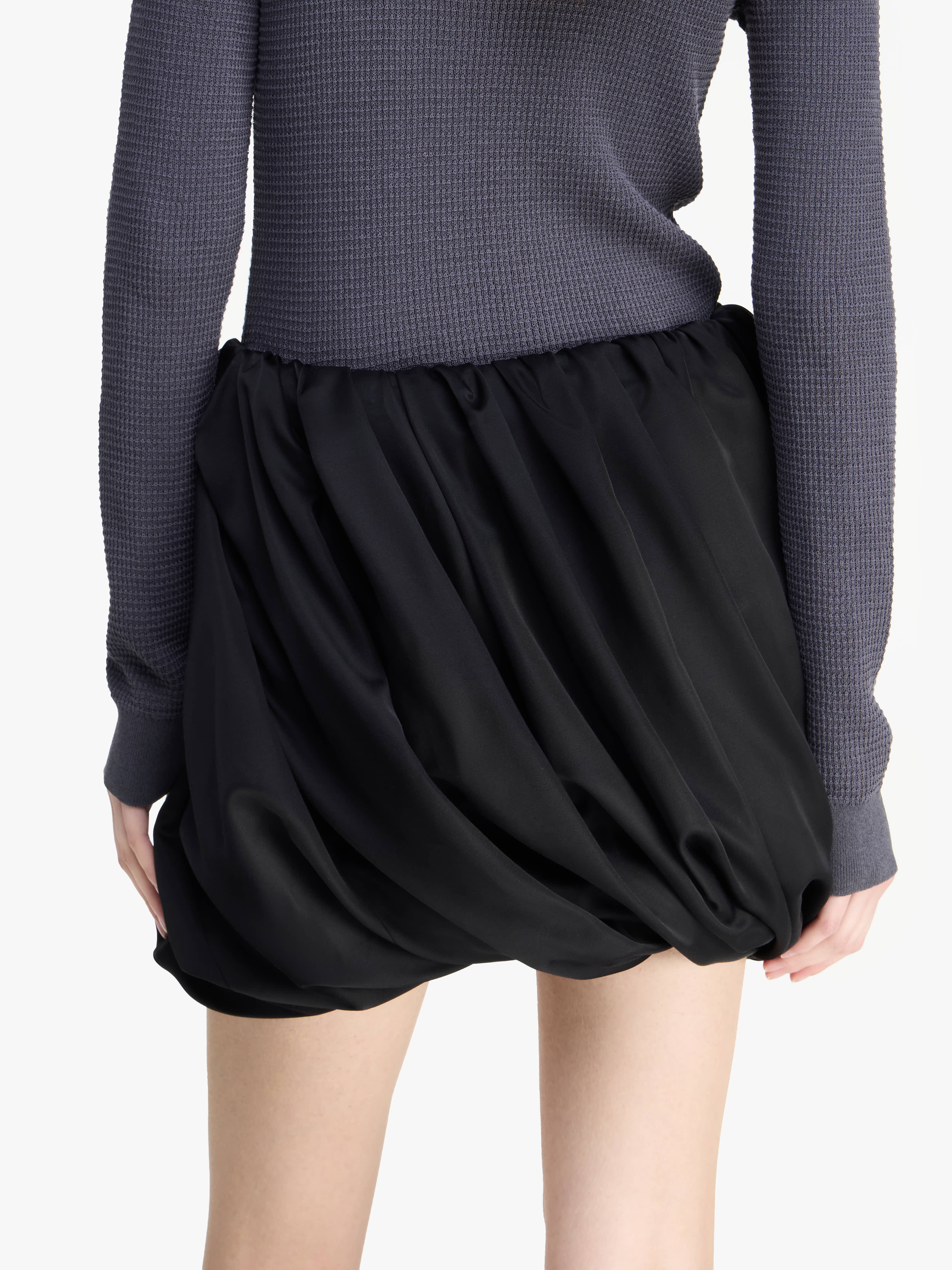 ROLLED HEMLINE MINI SKIRT - 5