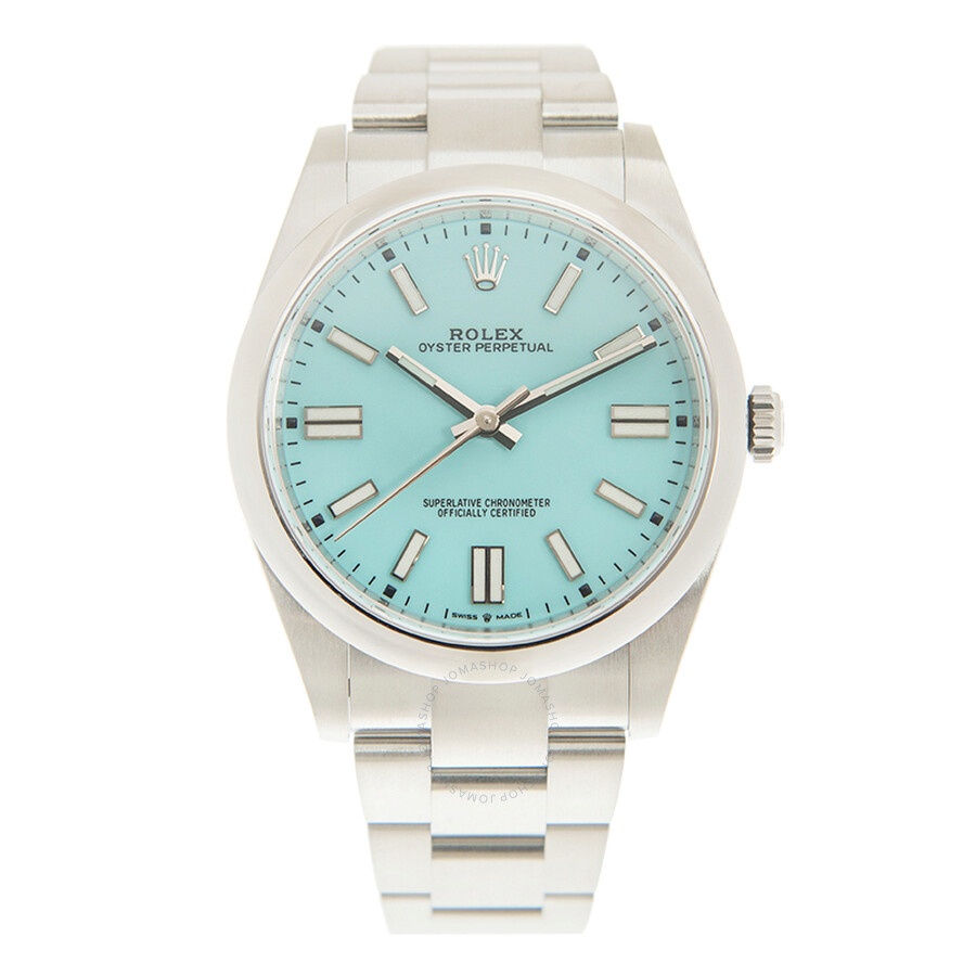 Rolex Oyster Perpetual 41 Automatic Turquoise Blue Dial Men's Watch 124300TQBLSO - 2