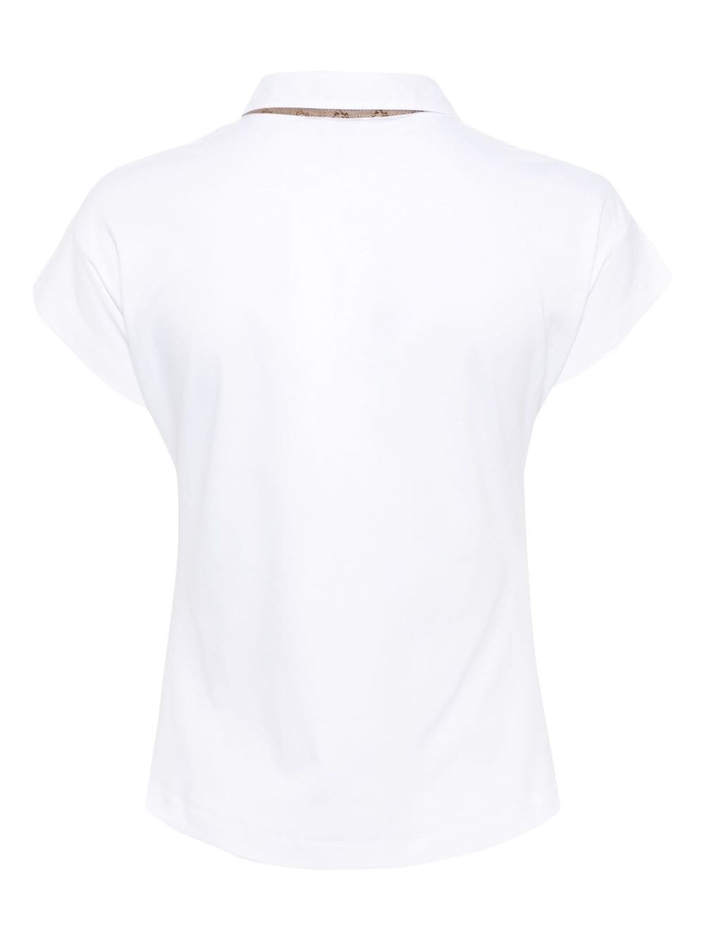 logo-tape cotton polo top - 2