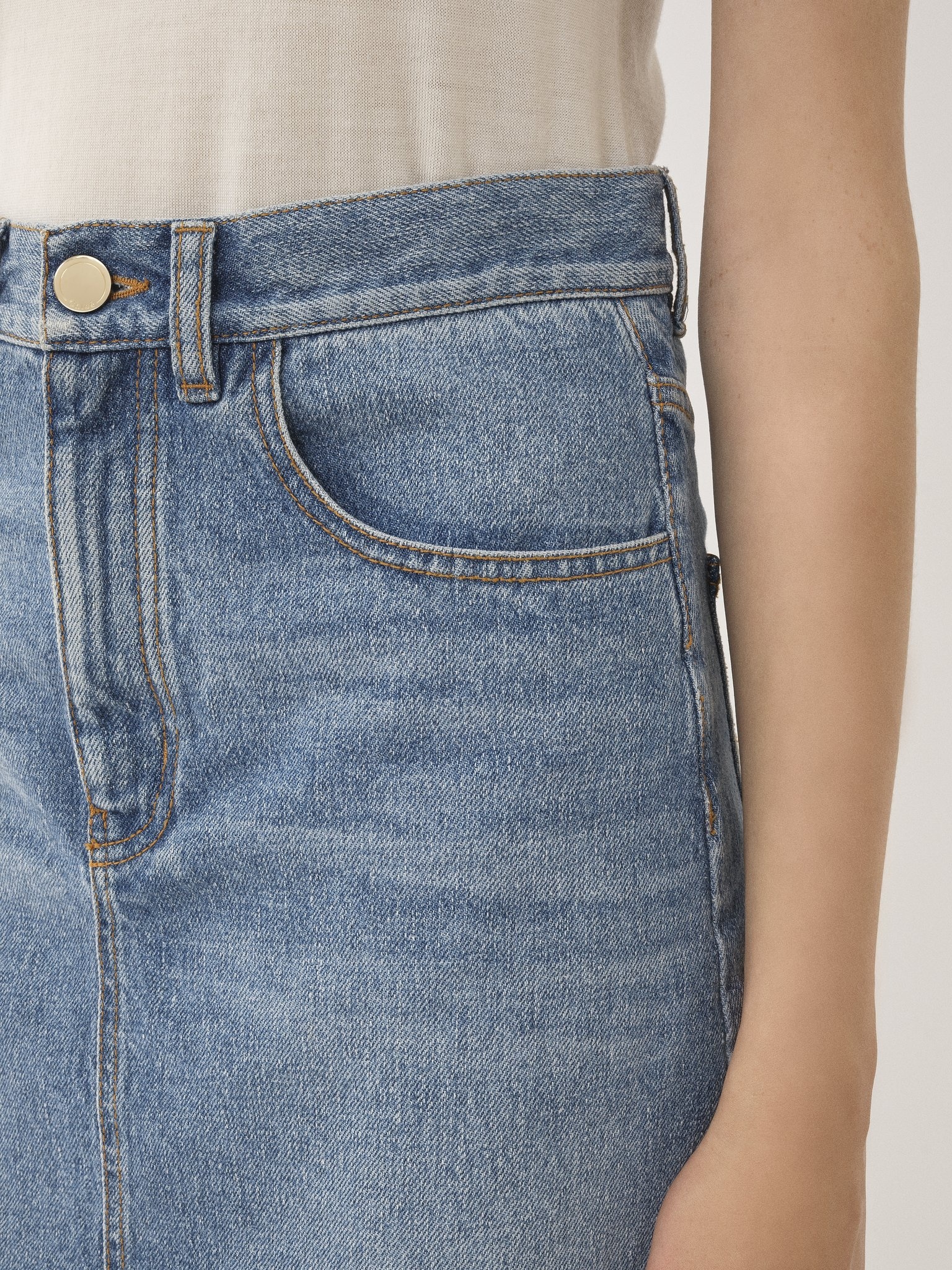 DENIM MINI SKIRT - 6
