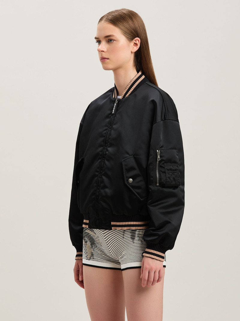 Curved logo bomber 4
