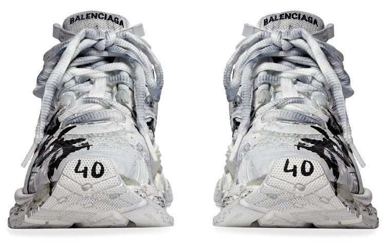 (WMNS) Balenciaga Runner Graffiti 'White' 677402W3RBQ9010 - 5