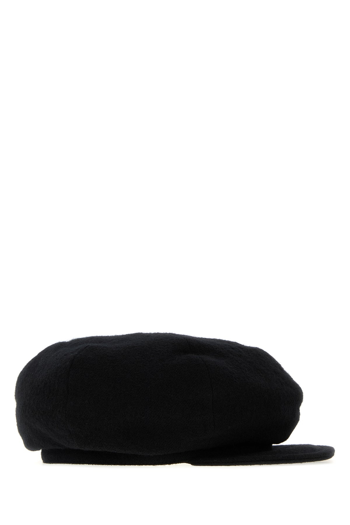 Black wool baker boy hat - 2