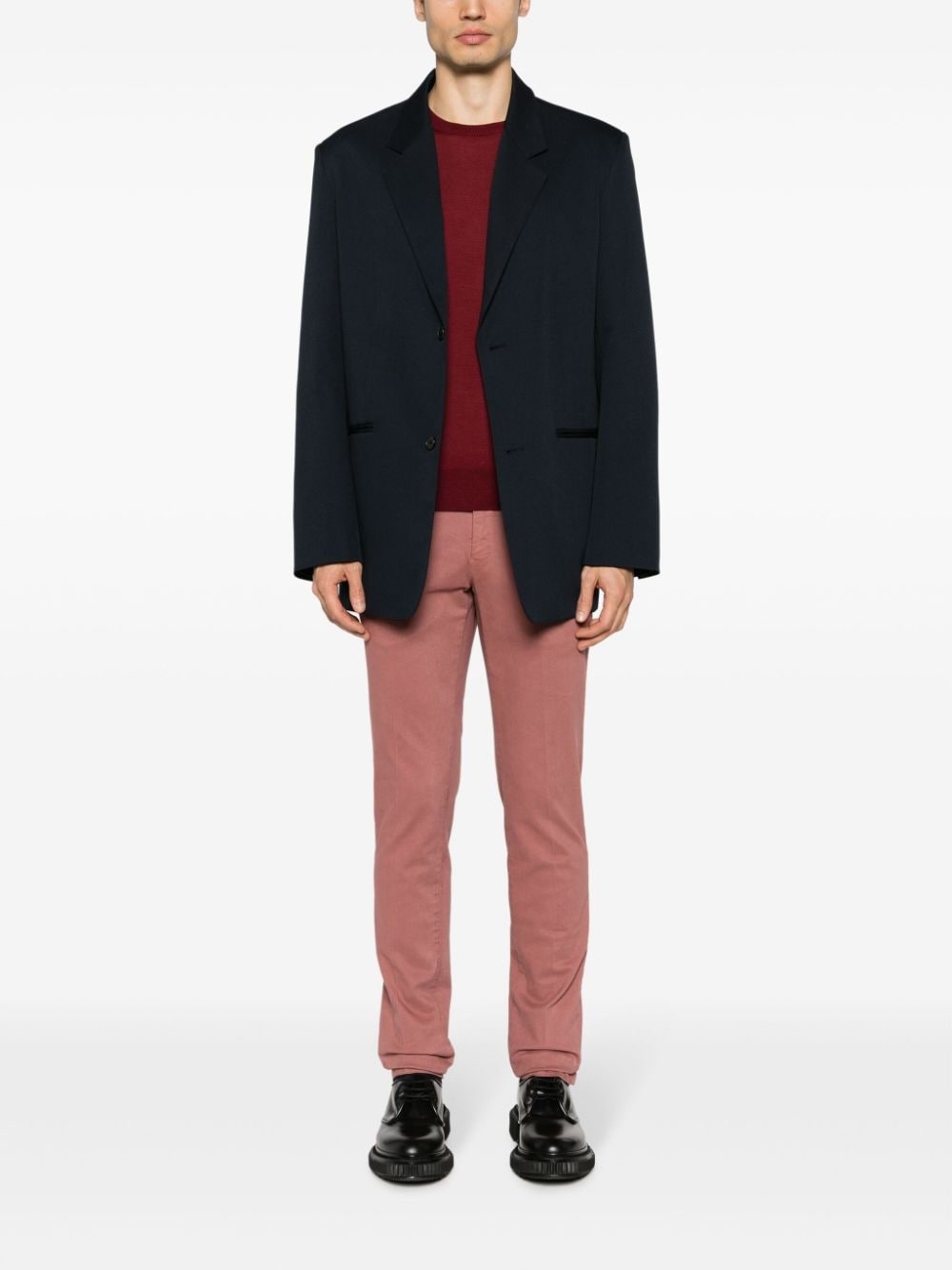 crew-neck fine-knit jumper - 2