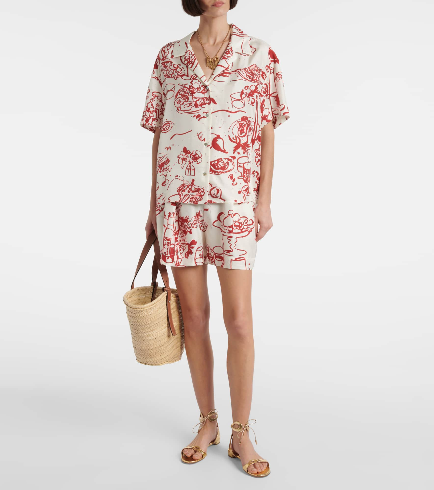 Pragua printed silk twill shirt - 2