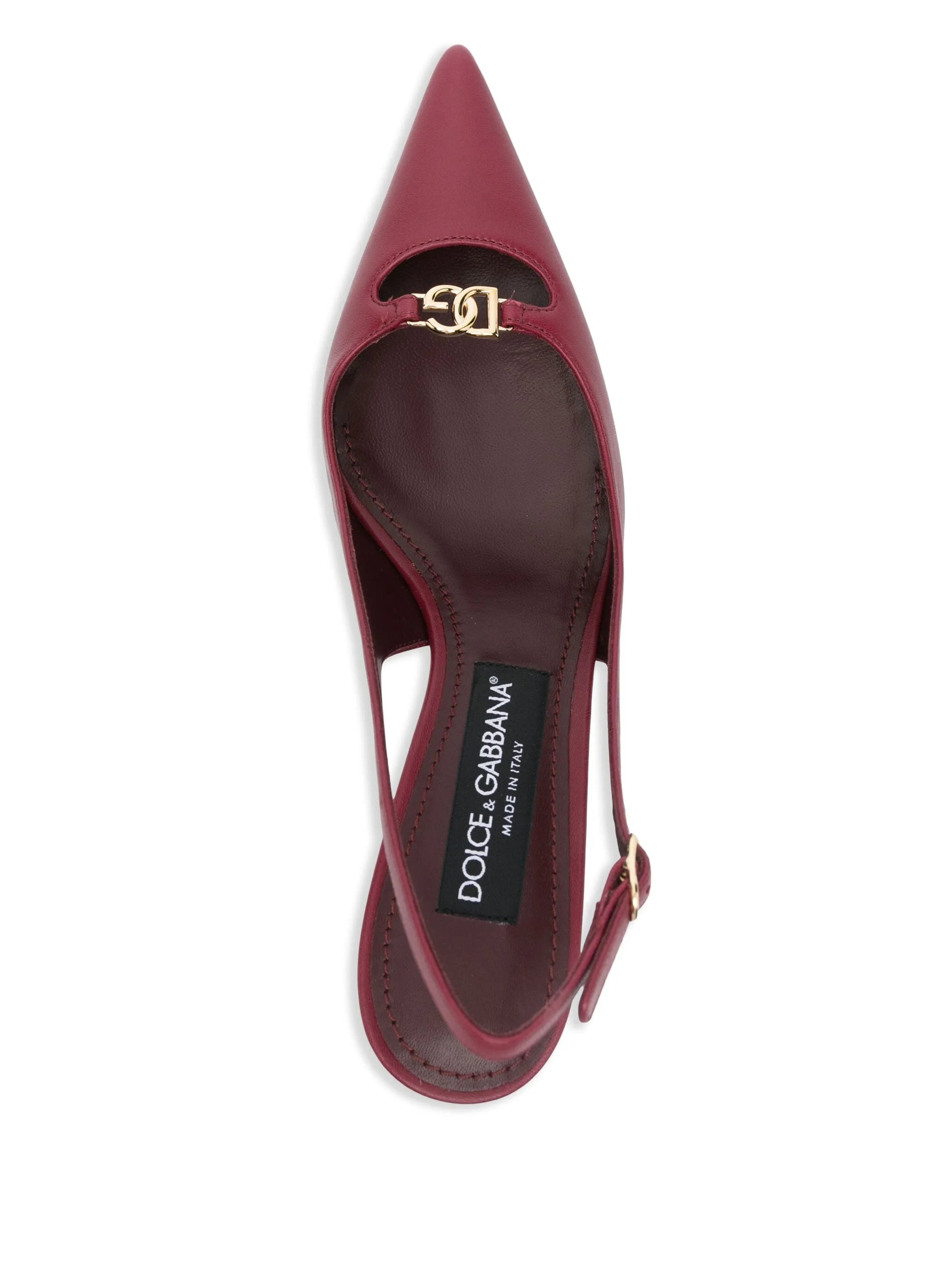 60mm leather slingback pumps - 4