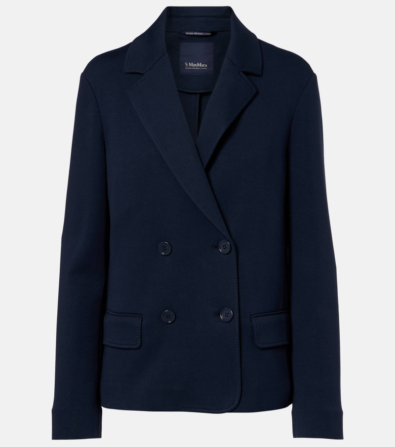 Badia double-breasted cotton-blend blazer 1