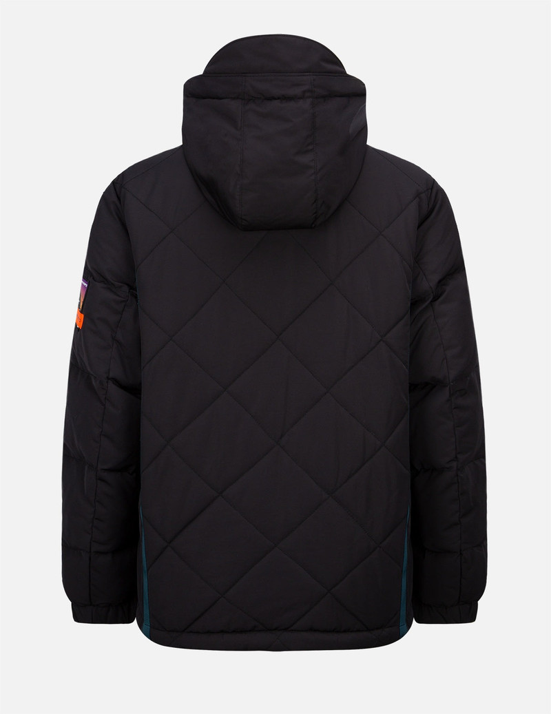 EVISU Contrast Webbing Strap Quilted Down Jacket outlook