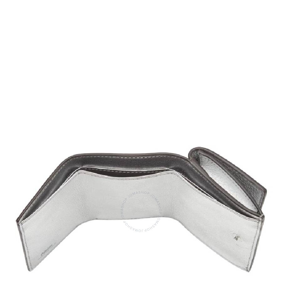 Fendi Argento/Palladio Ladies Peekaboo Micro Tri-fold Wallet - 4