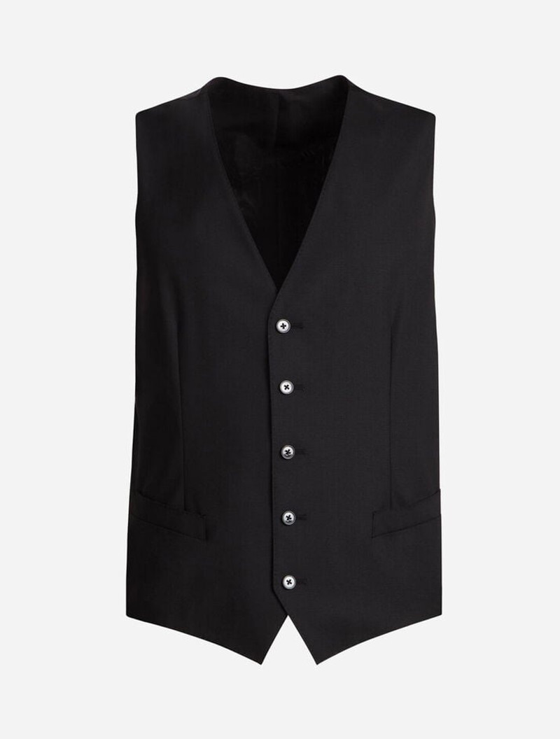 Five button vest in wool 1