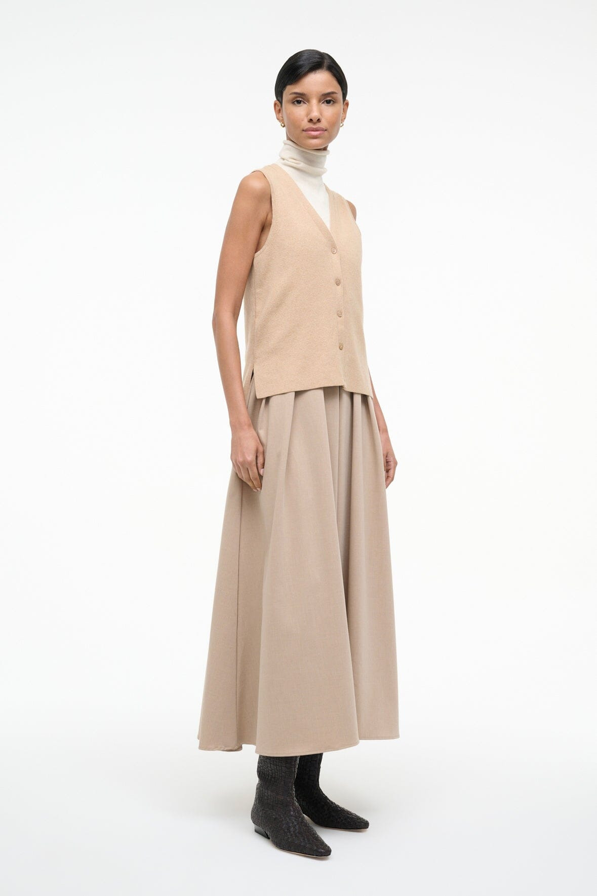 STAUD MADELINE DRESS WHEAT - 2