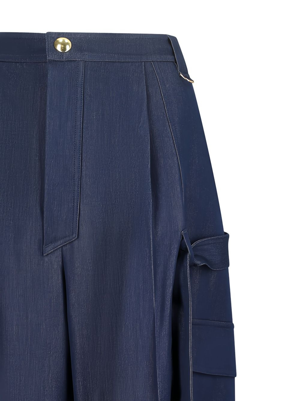 belt-detail cargo straight trousers - 3