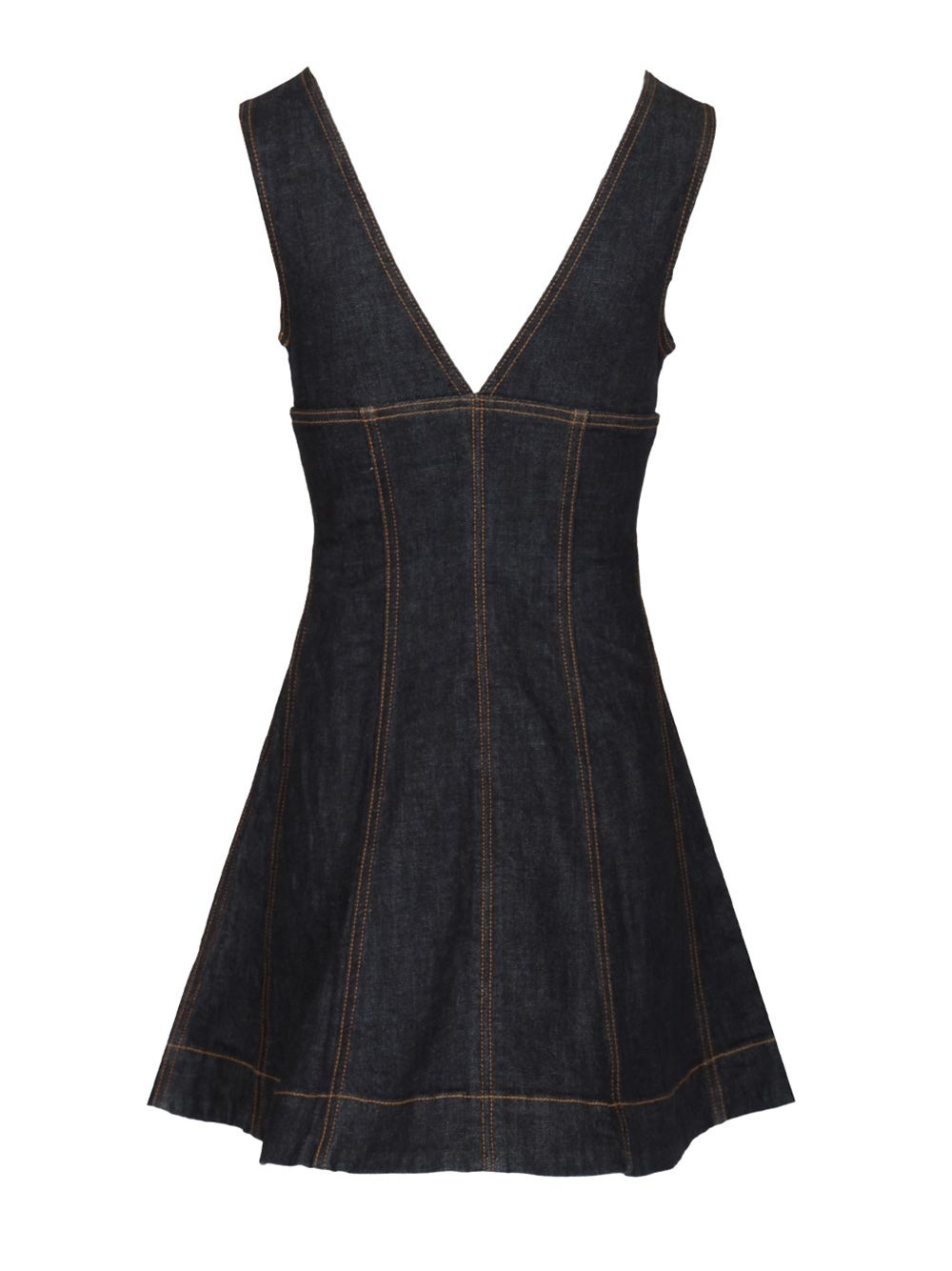 Indigo Denim Mini Dress Dresses Blue - 2