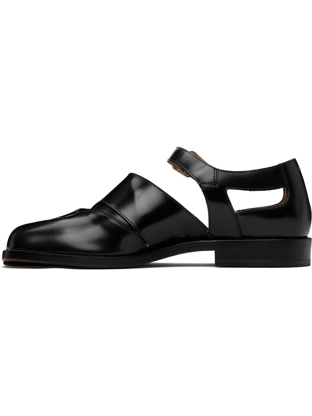 Black Tabi Leather Sandals - 3