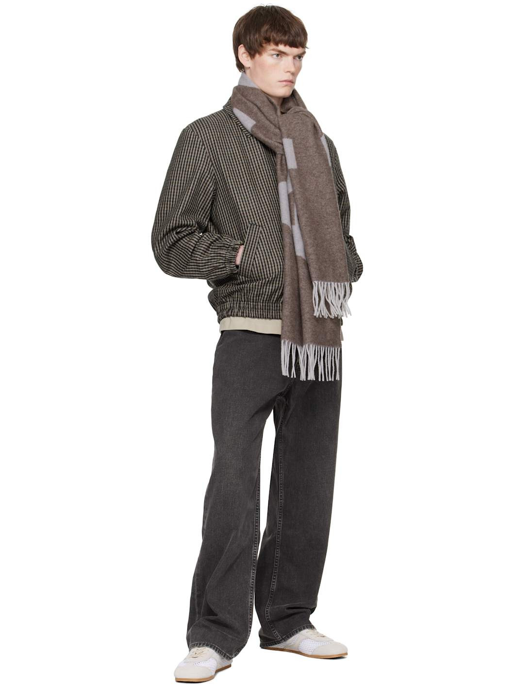 Brown & Off-White Malo Scarf - 3