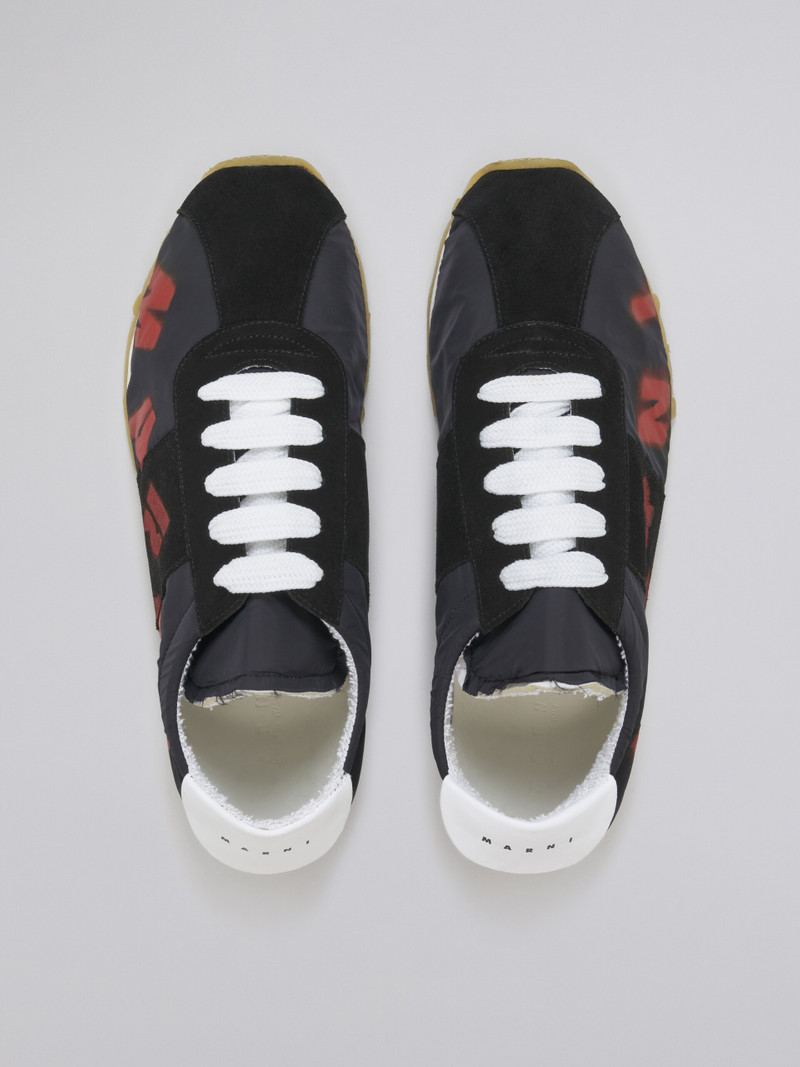 BLACK POLYAMIDE SNEAKER WITH AIRBRUSHED MARNI LOGO 4
