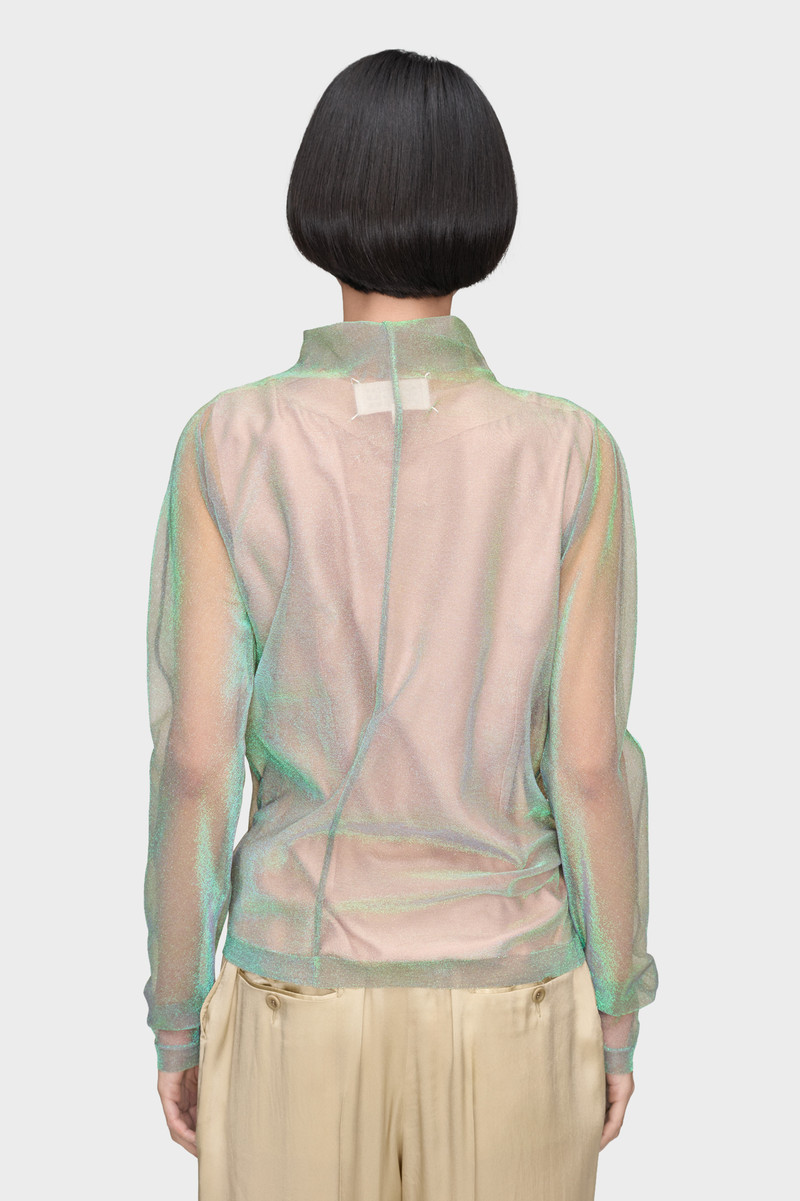 Shimmer Knit Draped Longsleeve 4