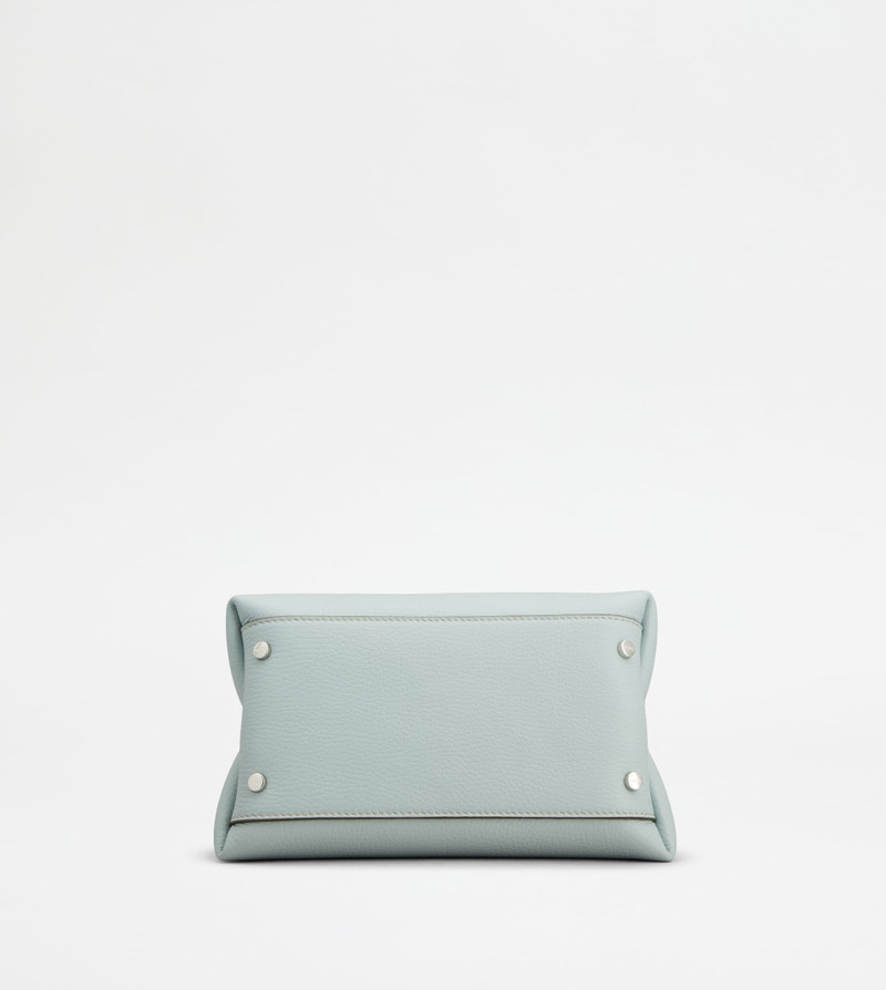 BAG IN LEATHER MICRO - LIGHT BLUE, NATURAL 3