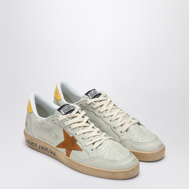 Golden Goose Ballstar Ivory/Brown/Yellow Sneaker Men - 2