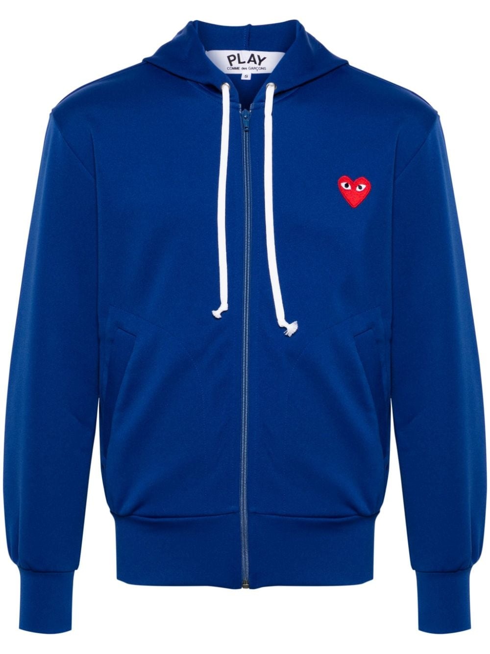 Comme des Garcons PLAY heart patch zip up hoodie REVERSIBLE