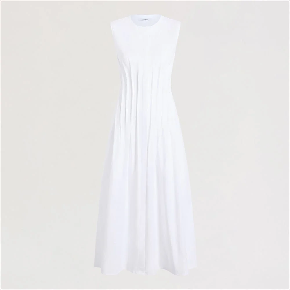Pleat Waist Sleeveless Maxi Dress - 1