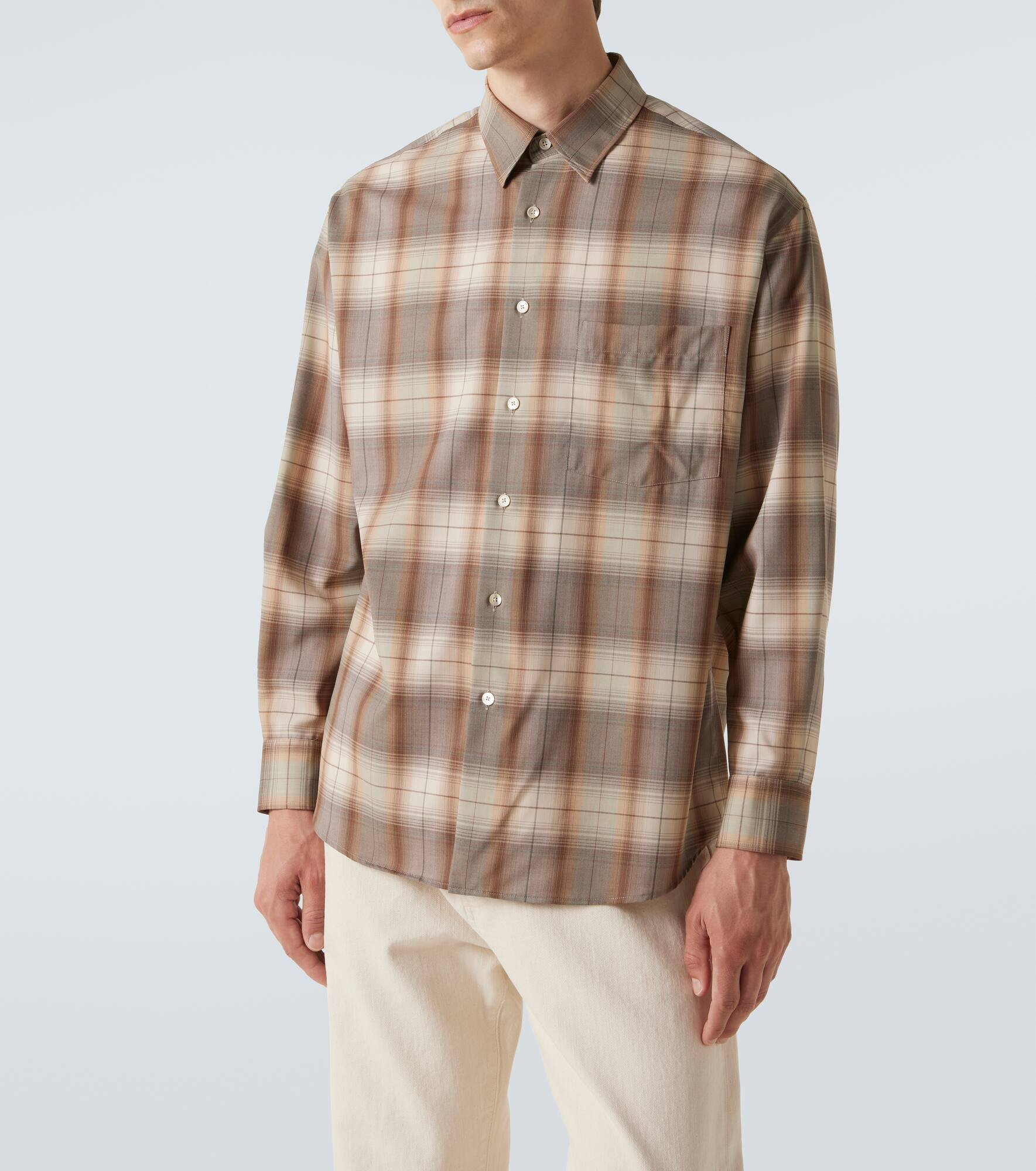 Checked wool shirt - 3