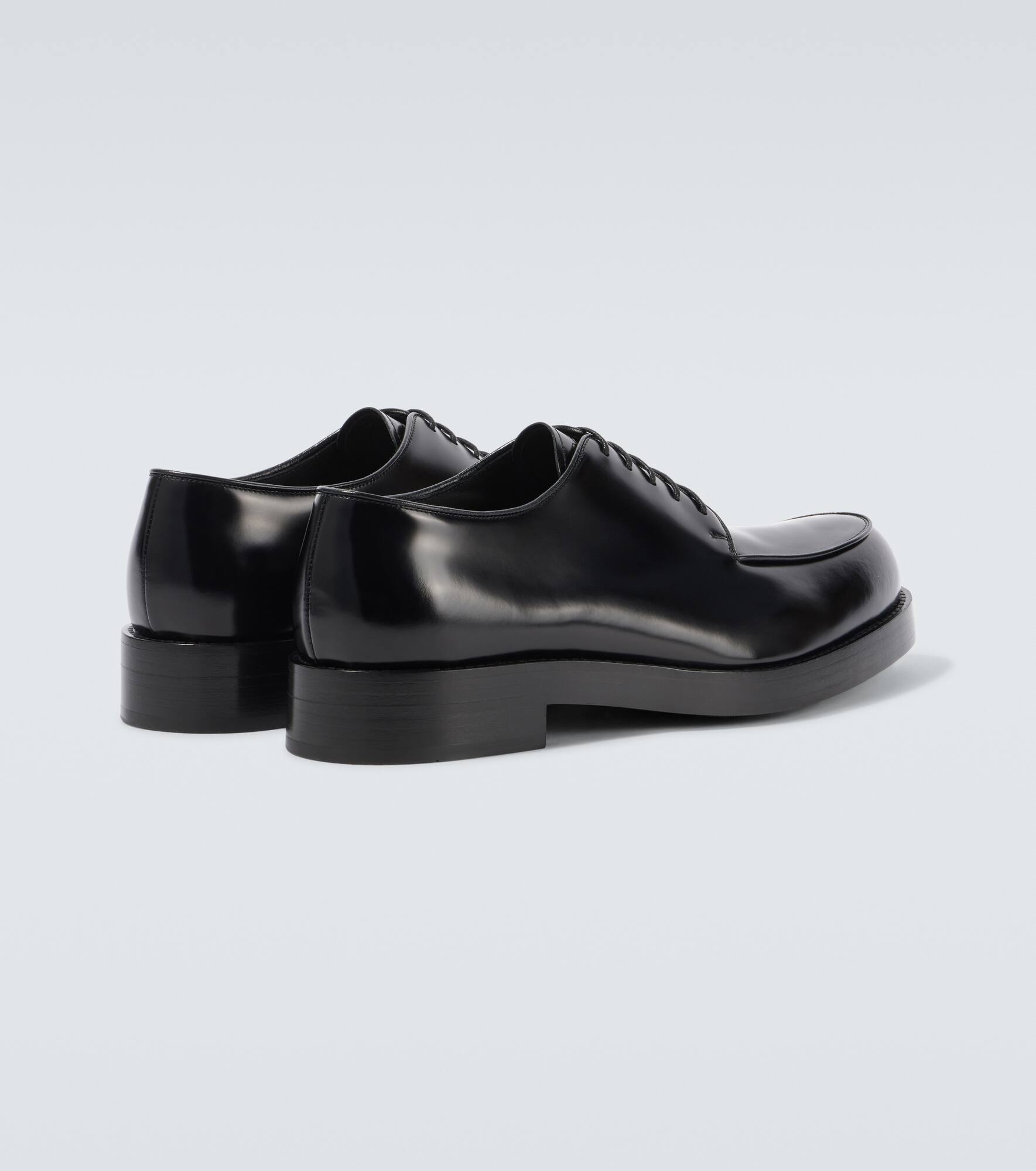 Brushed leather Derby shoes - 6