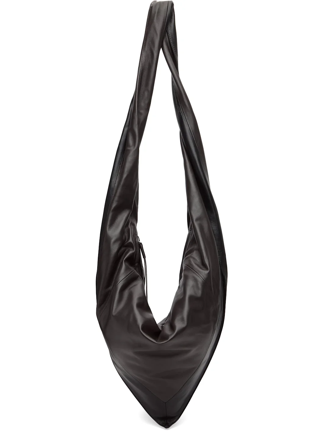 Brown & Black Small Scarf Extended Handle Bag - 1