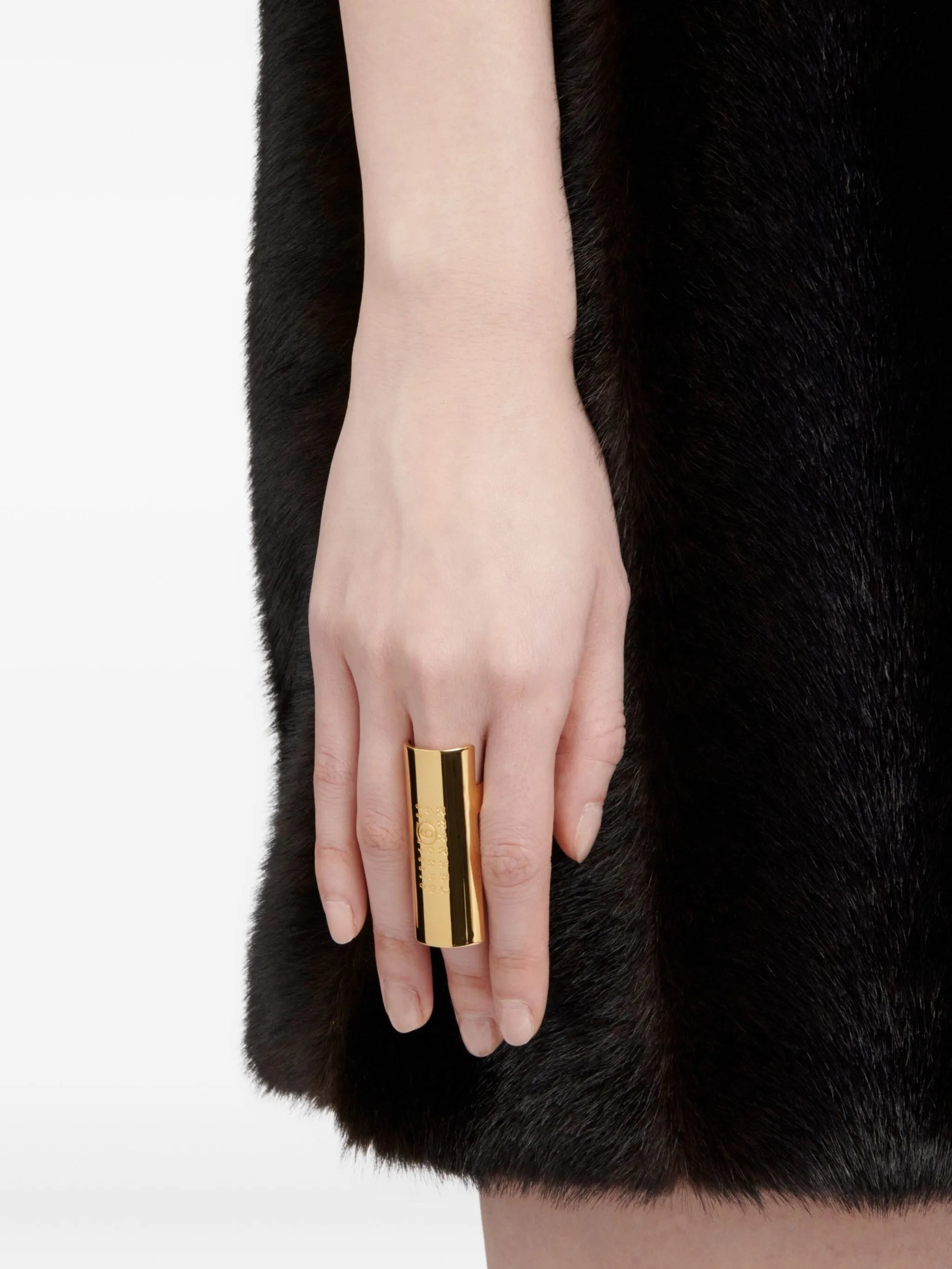 Mm6 Maison Margiela Engraved Open-band Ring - 3