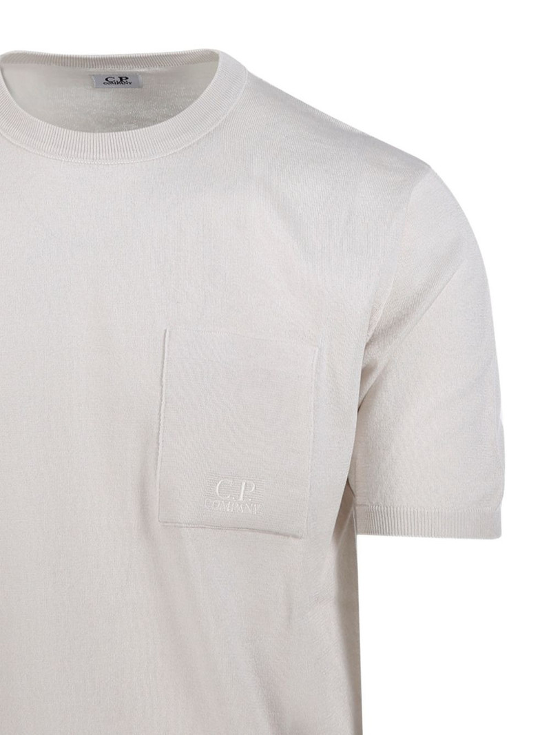 logo-embroidered pocket T-shirt 4