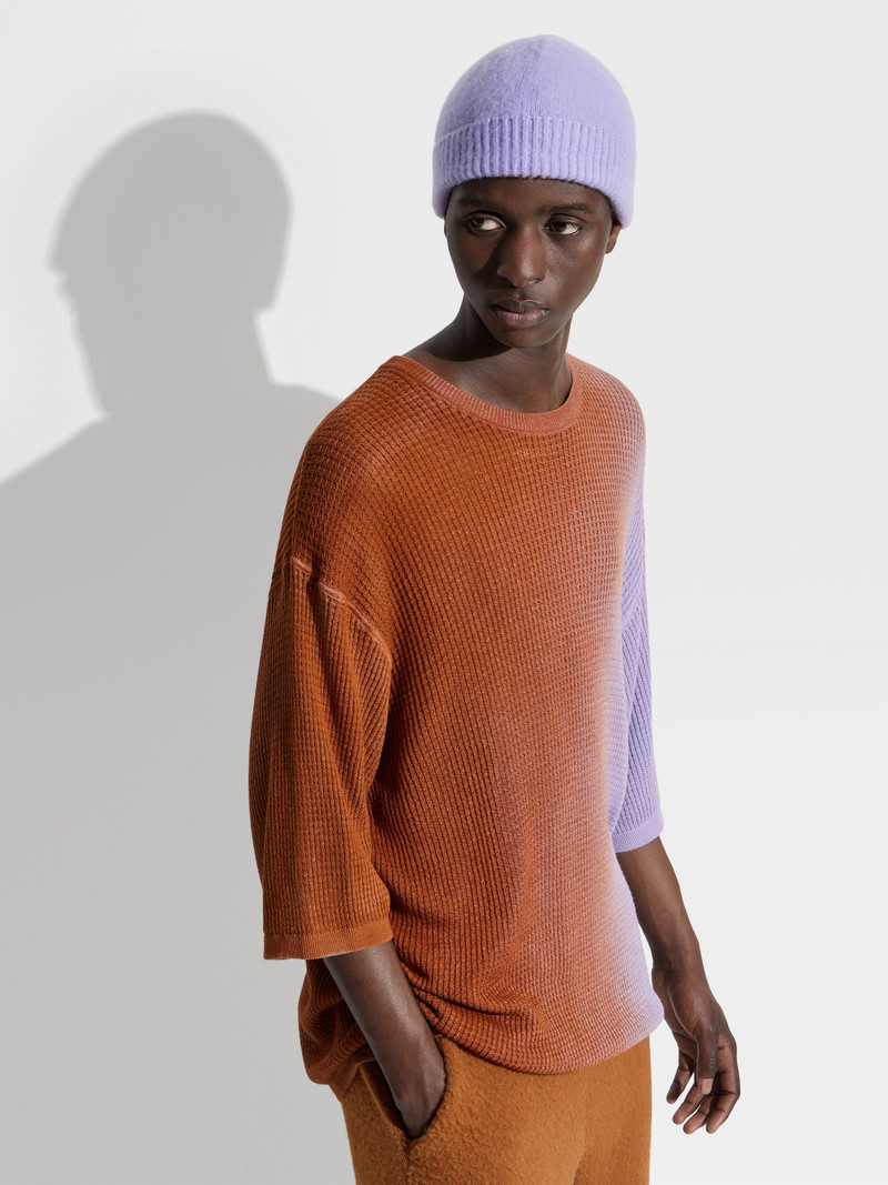 ZEGNA X THE ELDER STATESMAN COTTON AND CASHMERE T-SHIRT 5