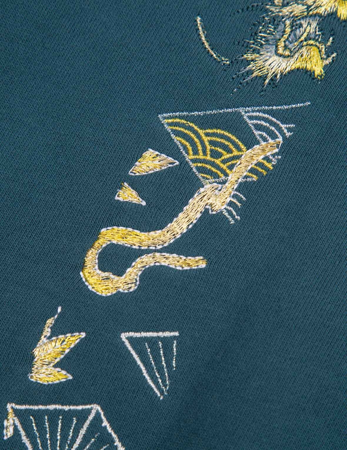 DRAGON-PATTERN DAICOCK EMBROIDERED SWEATSHIRT - 13