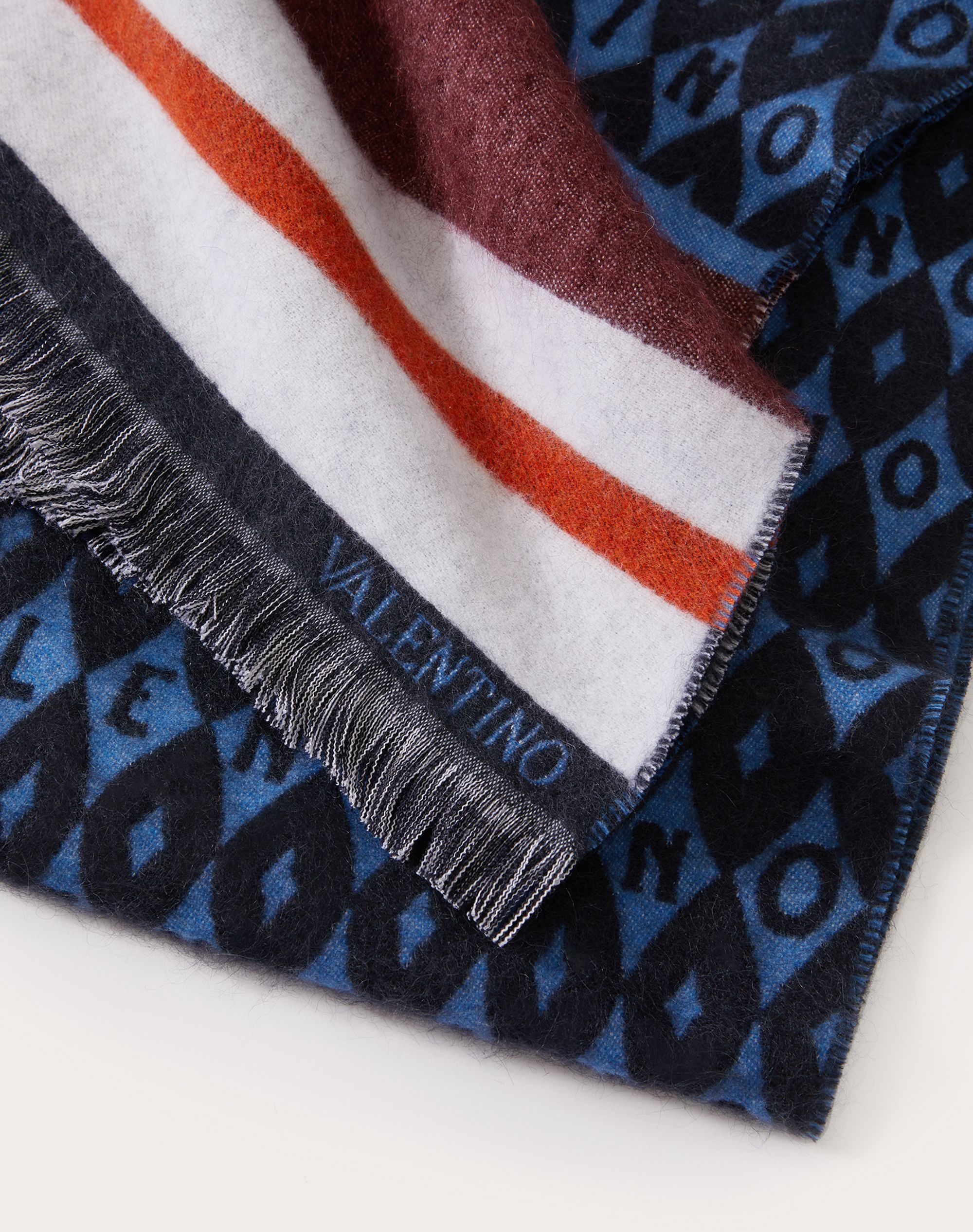 VALENTINO FOULARD ARCHIVE MOHAIR WOOL SCARF - 2