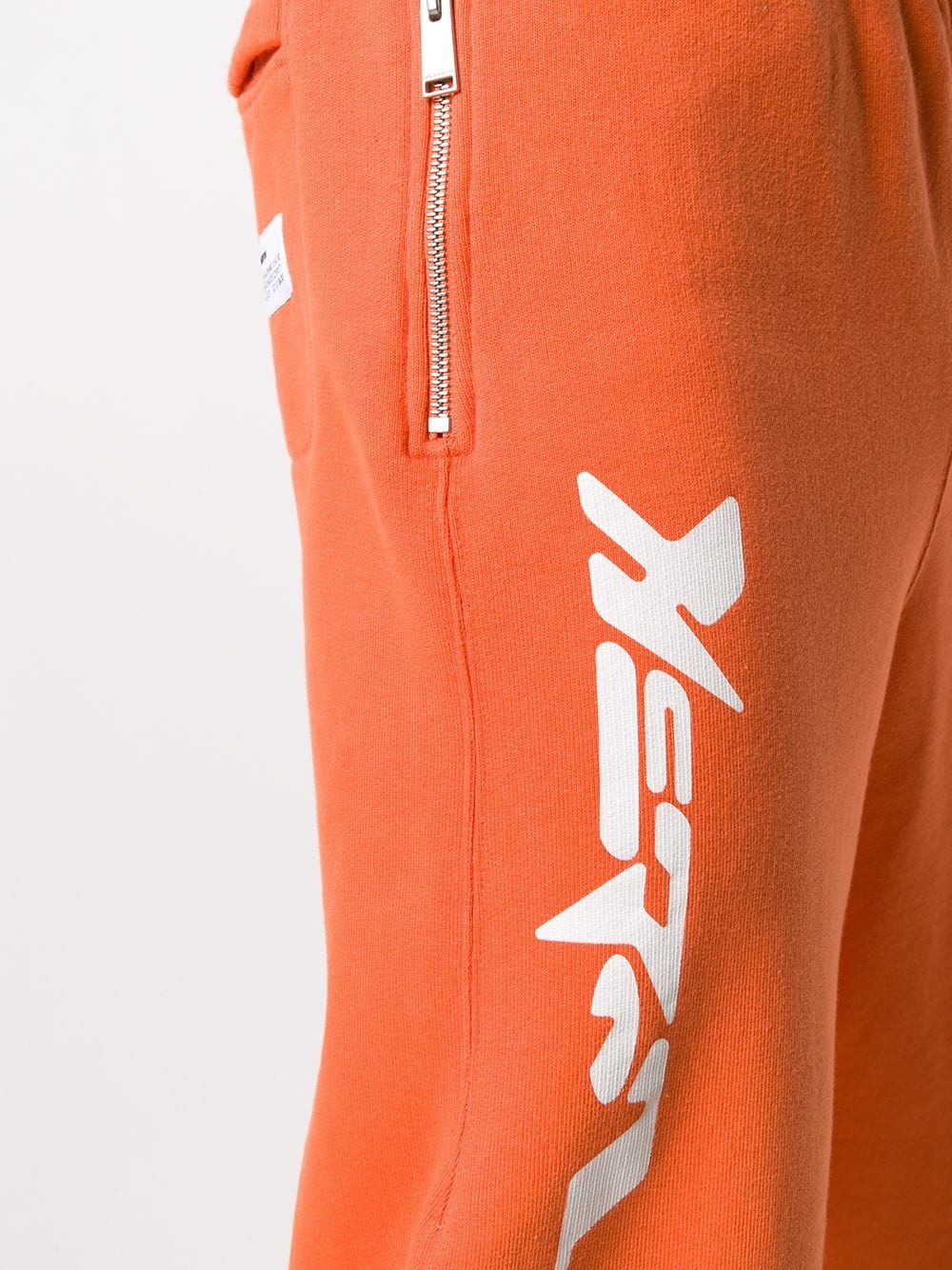 logo-print straight leg track pants  - 5