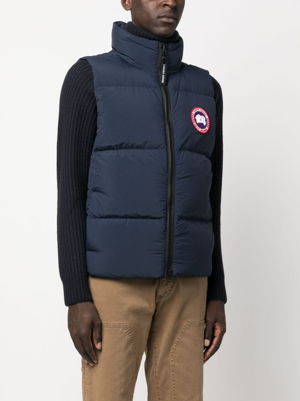 logo-patch padded gilet - 3