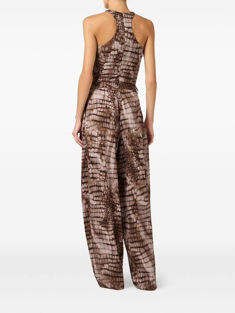 alligator-print racerback jumpsuit 3